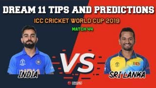 IND vs SL Dream11 Prediction, Cricket World Cup 2019, Match 44: Best Playing XI Players to Pick for Today’s Match between India and Sri Lanka at 3 PM